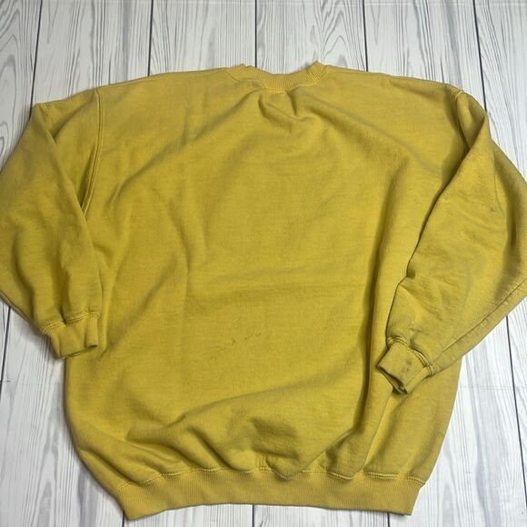 90s Vintage Embroidered Shop still You Drop Sweatshirt Yellow Large - Picture 6 of 6